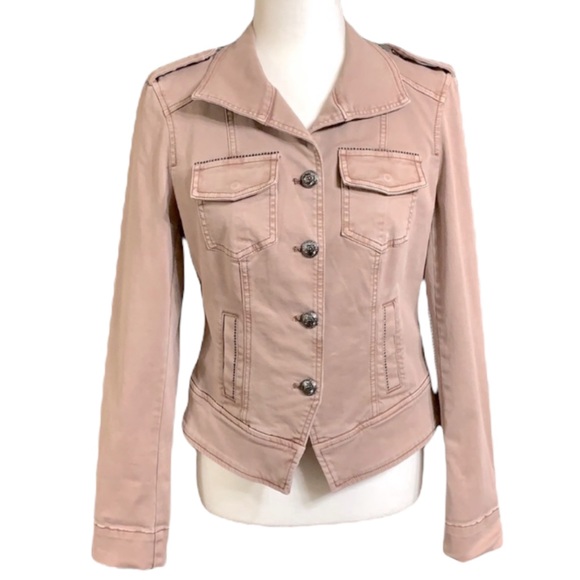 White House Black Market Jackets & Blazers - White House Black Market Size 4 Washed Mauve 4-Button Closure Band Jacket